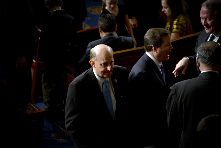Rep. Louie Gohmert of Texas mulls around the House floor before the speaker vote. Gohmert mounted a public campaign for speaker but failed to gain much traction. While 25 Republicans dissented against the Speaker during the vote - the largest number in recent memory - that tally was far below the amount necessary to force a second round.